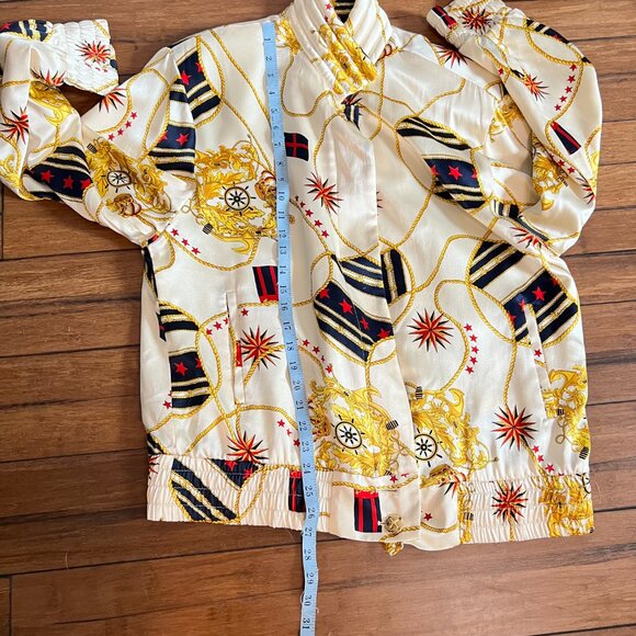 Vintage Silk bomber with Nautical theme - Picture 10 of 12